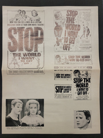 "Stop The World I Want To Get Off" Original Movie Ad Clip Art Print