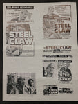 "The Steel Claw" Original Movie Ad Mat Mold and Ad Clip Art Print