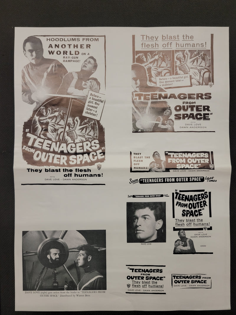 "Teenagers From Outer Space" Original Movie Ad Clip Art Print