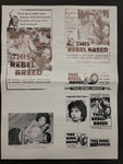 "This Rebel Breed" Original Movie Ad Mat Mold and Ad Clip Art Print