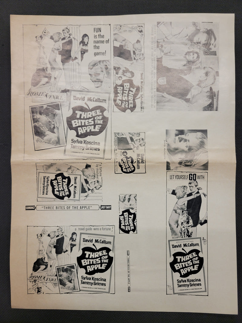 "Three Bites Of The Apple" Original Movie Ad Clip Art Print