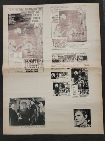 "Traitor's Gate" Original Movie Ad Mat Mold and Ad Clip Art Print