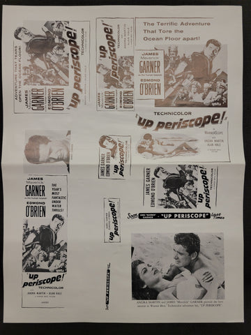 "Up Periscope" Original Movie Ad Mat Mold and Ad Clip Art Print