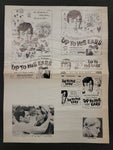 "Up To His Ears" Original Movie Ad Mat Mold and Ad Clip Art Print