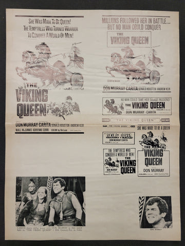 "The Viking Queen" Original Movie Ad Mat Mold and Ad Clip Art Print