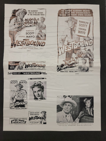 "Westbound" Original Movie Ad Mat Mold and Ad Clip Art Print