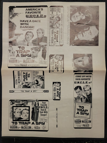 "To Trap A Spy" Original Movie Ad Mat Mold and Ad Clip Art Print