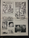 "The 49th Man" Original Movie Ad Mat Mold and Ad Clip Art Print