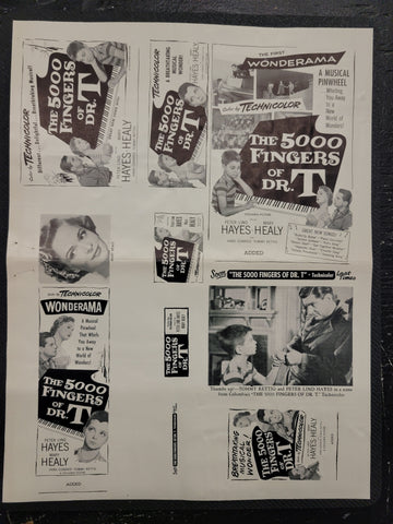 "The 5,000 Fingers Of Dr. T" Original Movie Ad Mat Mold and Ad Clip Art Print
