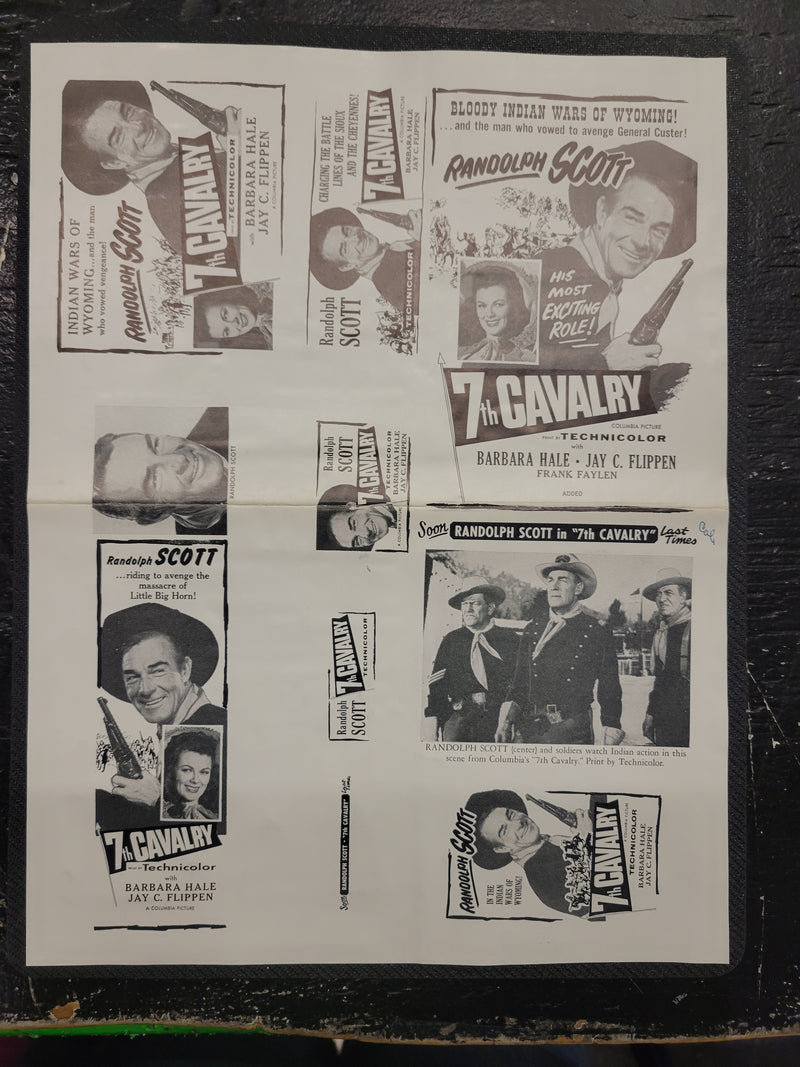 "7th Cavalry" Original Movie Ad Clip Art Print