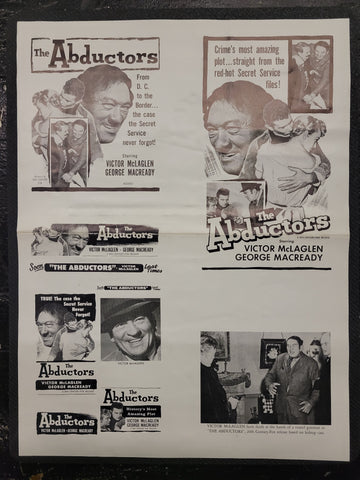 "The Abductors" Original Movie Ad Mat Mold and Ad Clip Art Print