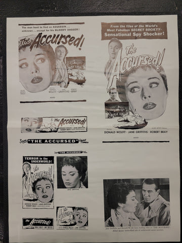 "The Accursed!" Original Movie Ad Mat Mold and Ad Clip Art Print