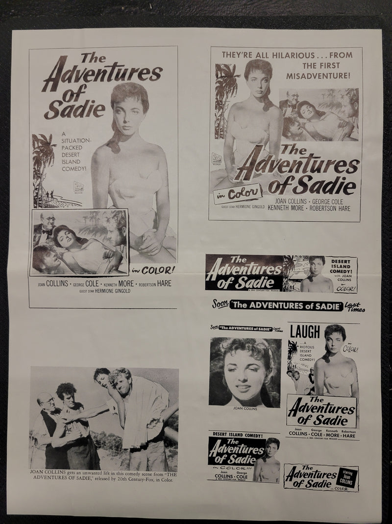 "The Adventures Of Sadie" Original Movie Ad Clip Art Print