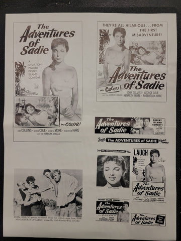 "The Adventures Of Sadie" Original Movie Ad Mat Mold and Ad Clip Art Print