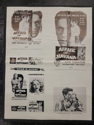 "Affair In Havana" Original Movie Ad Mat Mold and Ad Clip Art Print