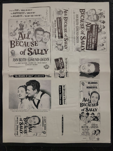 "All Because Of Sally (Sally And Saint Anne)" Original Movie Ad Clip Art Print