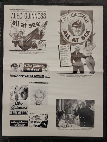 "All At Sea" Original Movie Ad Mat Mold and Ad Clip Art Print