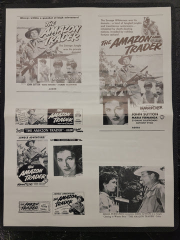 "The Amazon Trader" Original Movie Ad Mat Mold and Ad Clip Art Print