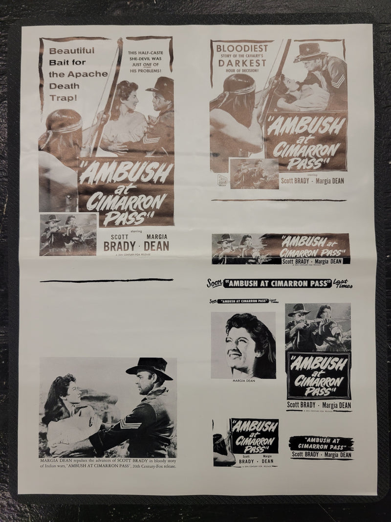 "Ambush At Cimarron Pass" Original Movie Ad Clip Art Print