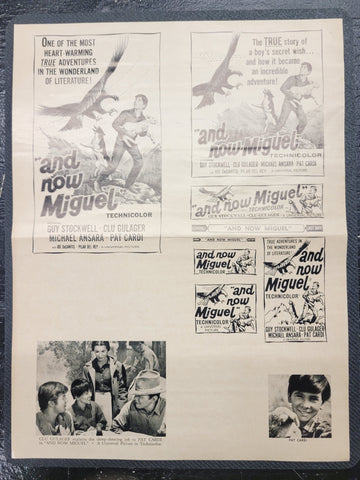 "And Now Miguel" Original Movie Ad Mat Mold and Ad Clip Art Print