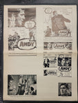"Andy" Original Movie Ad Mat Mold and Ad Clip Art Print