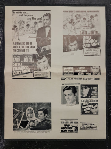 "Any Number Can Win" Original Movie Ad Mat Mold and Ad Clip Art Print