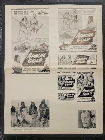 "Apache Gold (Winnetou)" Original Movie Ad Mat Mold and Ad Clip Art Print