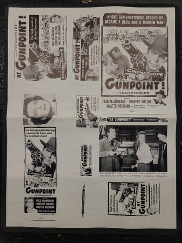 "At Gunpoint" Original Movie Ad Mat Mold and Ad Clip Art Print