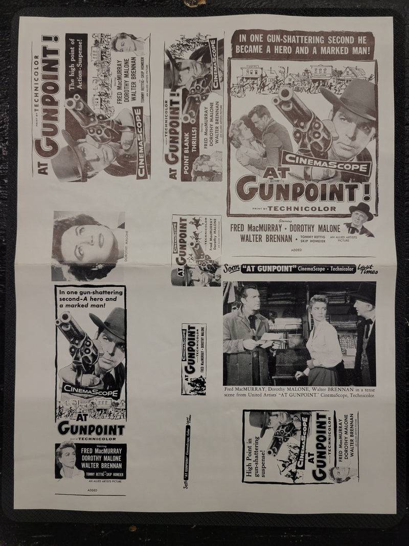 "At Gunpoint" Original Movie Ad Clip Art Print