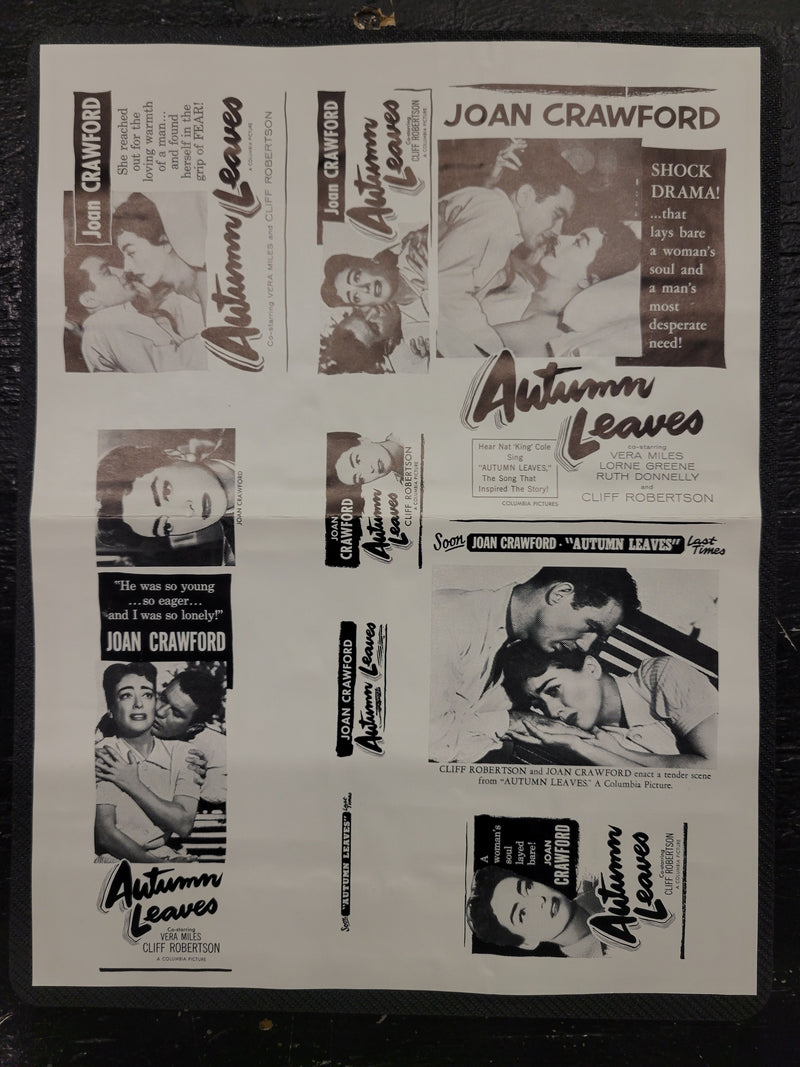 "Autumn Leaves" Original Movie Ad Mat Mold and Ad Clip Art Print