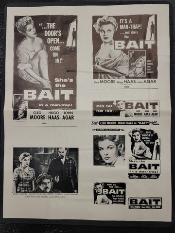 "Bait" Original Movie Ad Mat Mold and Ad Clip Art Print