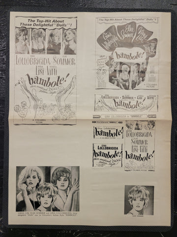"Bambole! (The Dolls)" Original Movie Ad Mat Mold and Ad Clip Art Print