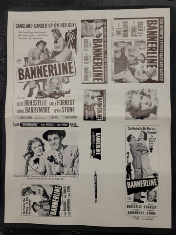 "Bannerline" Original Movie Ad Mat Mold and Ad Clip Art Print