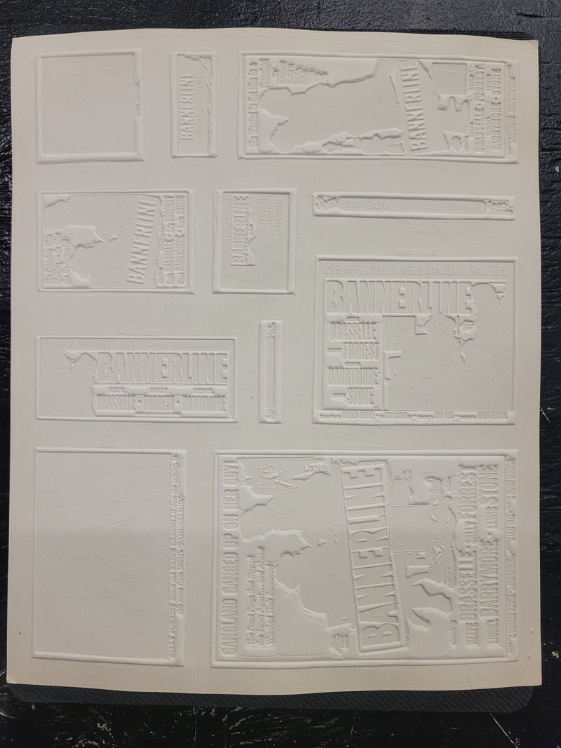 "Bannerline" Original Movie Ad Mat Mold and Ad Clip Art Print