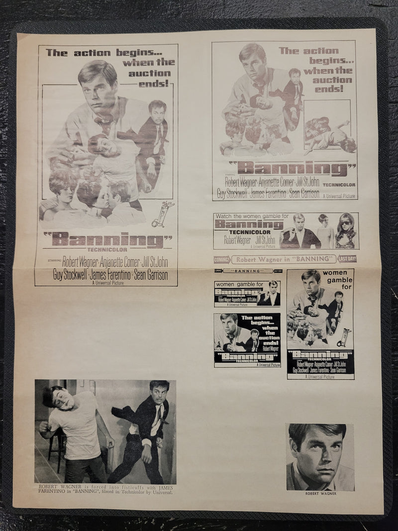 "Banning" Original Movie Ad Mat Mold and Ad Clip Art Print