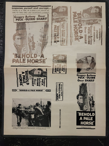 "Behold A Pale Horse" Original Movie Ad Mat Mold and Ad Clip Art Print
