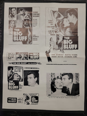 "The Big Bluff" Original Movie Ad Mat Mold and Ad Clip Art Print