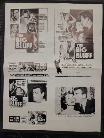 "The Big Bluff" Original Movie Ad Clip Art Print