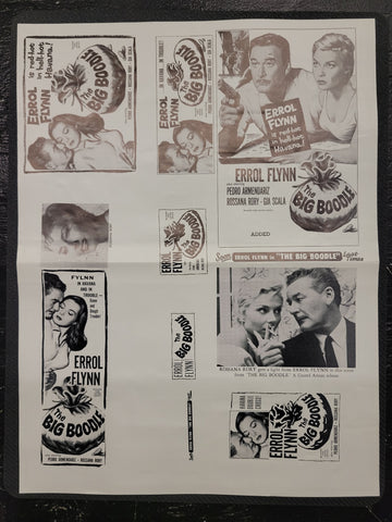 "The Big Boodle" Original Movie Ad Mat Mold and Ad Clip Art Print