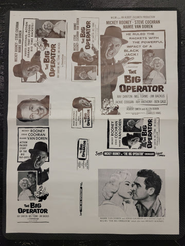 "The Big Operator" Original Movie Ad Mat Mold and Ad Clip Art Print