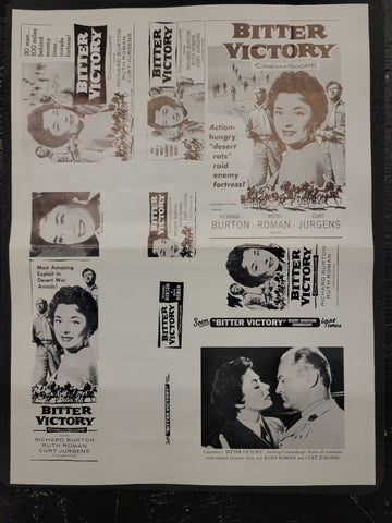 "Bitter Victory" Original Movie Ad Mat Mold and Ad Clip Art Print