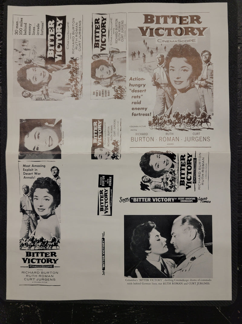"Bitter Victory" Original Movie Ad Clip Art Print