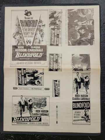 "Blindfold" Original Movie Ad Mat Mold and Ad Clip Art Print
