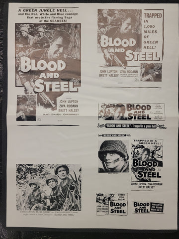 "Blood And Steel" Original Movie Ad Mat Mold and Ad Clip Art Print