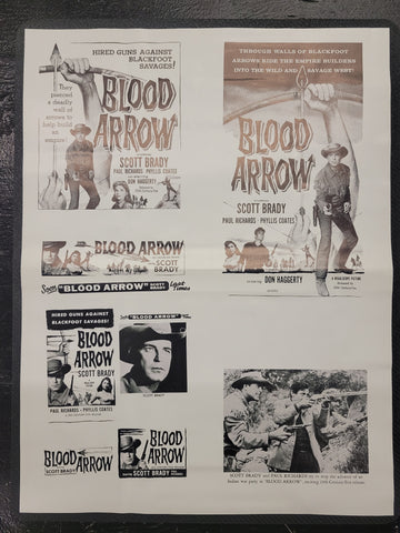 "Blood Arrow" Original Movie Ad Mat Mold and Ad Clip Art Print
