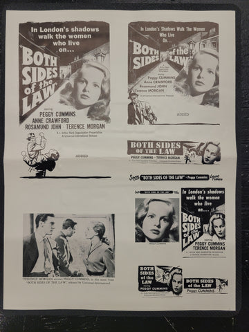 "Both SIdes Of The Law" Original Movie Ad Mat Mold and Ad Clip Art Print