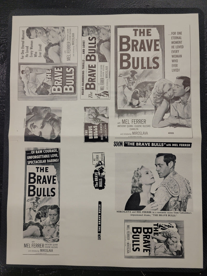 "The Brave Bulls" Original Movie Ad Clip Art Print