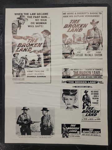"Broken Land" Original Movie Ad Mat Mold and Ad Clip Art Print