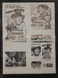 "Buchanan Rides Alone" Original Movie Ad Mat Mold and Ad Clip Art Print