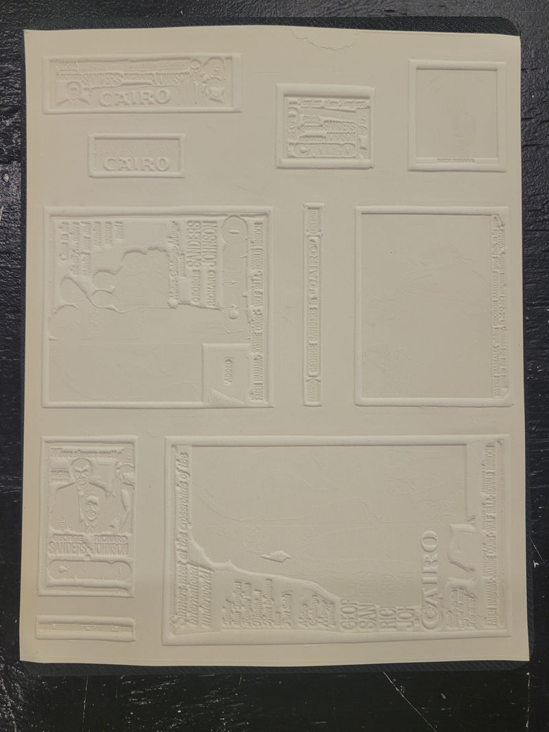 "Cairo" Original Movie Ad Mat Mold and Ad Clip Art Print